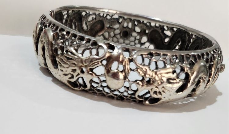 กำไลเงินมังกร. 2บาท  (31กรัม) รูปที่ 2