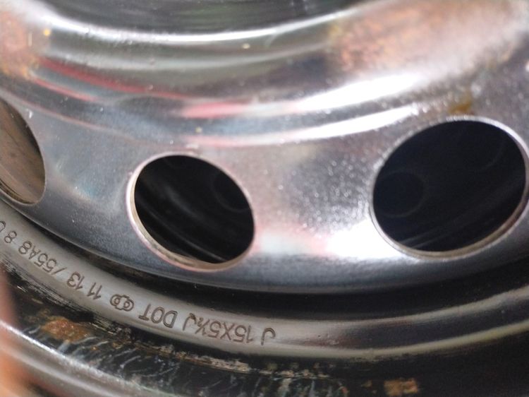 ล้อกระทะ ขอบ15 พร้อมยางดีสโตน 185 60 15 ปี21 วงละ 600 ทำเป็นล้ออะไหล่หรือล้อกระแทะ รูปที่ 5