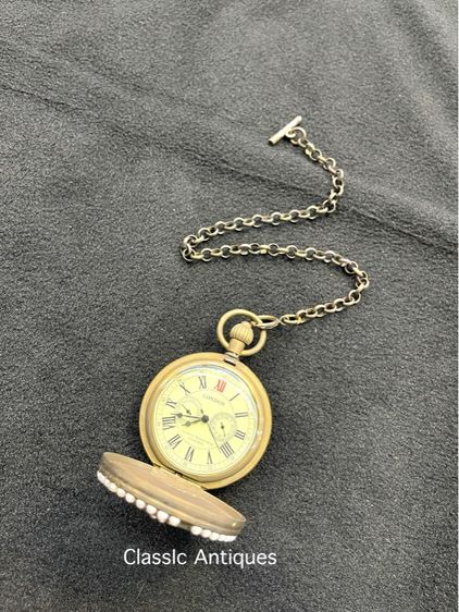 นาฬิกา ตลับ ทองเหลือง สะสม รูปที่ 7