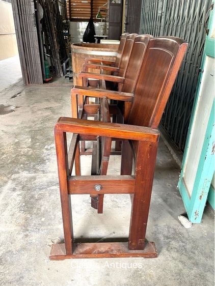 เก้าอี้ โรงหนัง ไม้สักสะสม รูปที่ 6