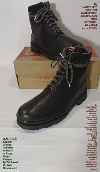 CAMPER HOT GORE-TEX, WATERPROOF Boots 42EU(27.5cm) Original ของแท้ มือ 2 สภาพใกล้เคียงของใหม่, รองเท้าบู้ท CAMPER หนังแท้ พื้นเต็ม สวยมาก