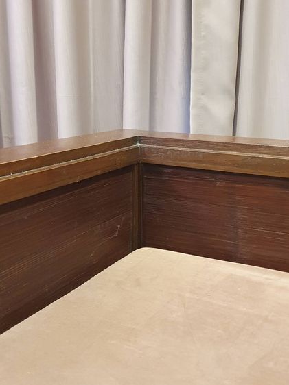 ลดราคา อาร์มแชร์ทรงลึกแถมเบาะนุ่มๆ งานช่างเชียงใหม่ ไม้สักผสมไม้ไผ่ทำสีวอลนัท รูปที่ 5