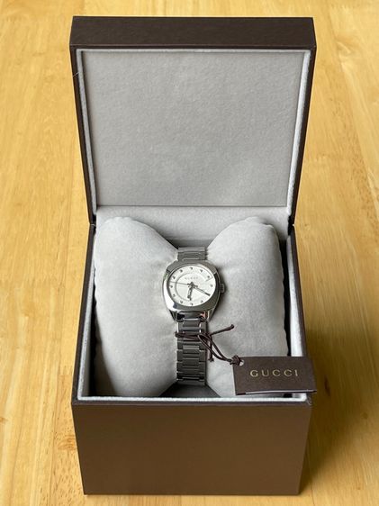 GUCCI GG2570 G Frame 29 mm Diamond Stainless Steel White Dial YA142504 รูปที่ 4