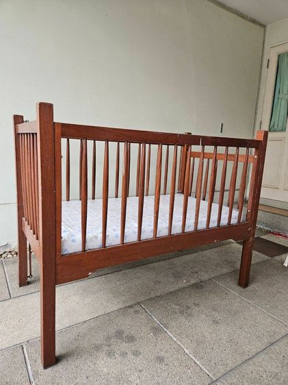 เตียงเด็ก ไม้แท้ ใช้ได้ถึงรุ่นหลาน กว้าง76ซม ยาว137ซม สูง107ซม รูปที่ 9