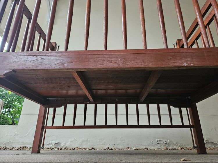 เตียงเด็ก ไม้แท้ ใช้ได้ถึงรุ่นหลาน กว้าง76ซม ยาว137ซม สูง107ซม รูปที่ 5