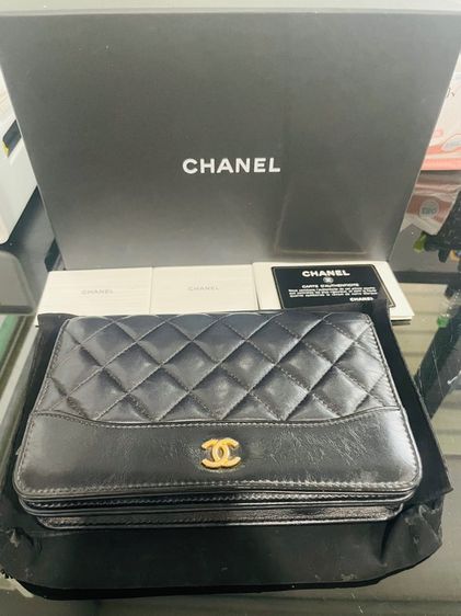 หญิง ดำ หนังแท้ กระเป๋า CHANEL 