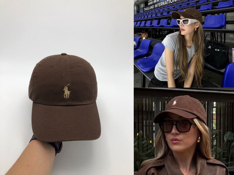 หมวกและหมวกแก๊ป โปร 9.9 Sale หมวกโปโลสีน้ำตาล Polo Ralph Lauren - The Iconic Cotton Chino Ball Cap แท้ 💯 มือสอง