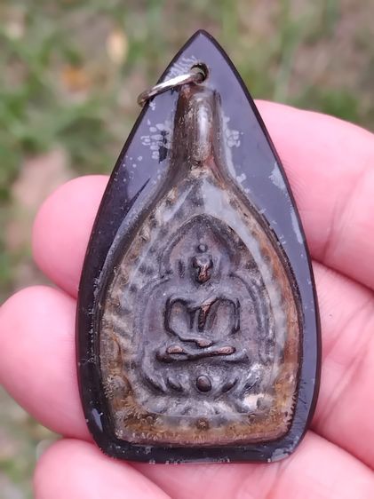 เหรียญเจ้าสัว รุ่นแรก เนื้อทองแดง จารมือ ห่วงเชื่อม มีจารหลัง หลวงปู่บุญ วัดกลางบางแก้ว มีน้ำหนัก เก่า เนื้อแห้ง แข็ง ผิวเดิม ศิลปะการหล่อสว