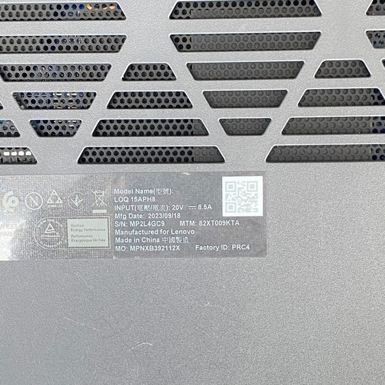 LENOVO LOQ 15APH8 82XT009KTA (STORM GREY) รูปที่ 8