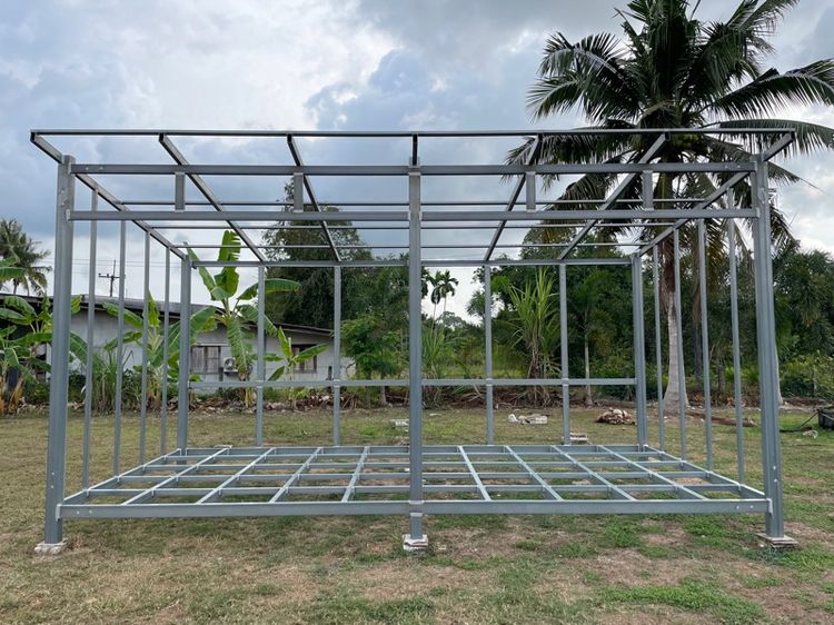 โครงสร้างเหล็ก บ้านน็อคดาวน์ แบบ-3 ขนาด 3x6 เมตร หลังคาทรง Modern รูปที่ 4