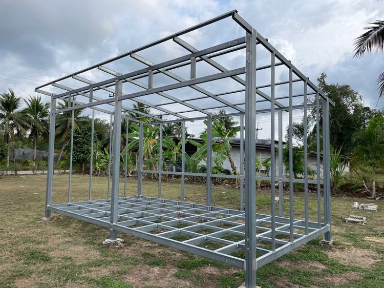 โครงสร้างเหล็ก บ้านน็อคดาวน์ แบบ-3 ขนาด 3x6 เมตร หลังคาทรง Modern รูปที่ 3