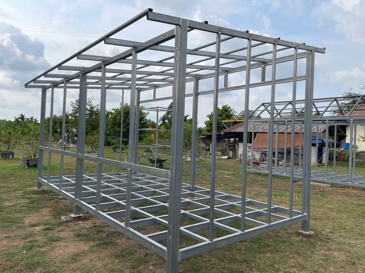 โครงสร้างเหล็ก บ้านน็อคดาวน์ แบบ-3 ขนาด 3x6 เมตร หลังคาทรง Modern รูปที่ 6