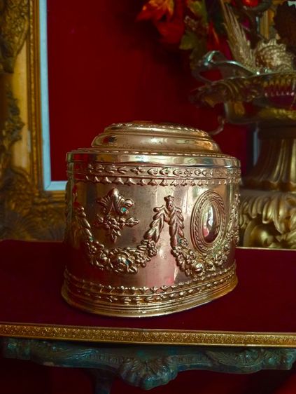 ฝรั่งเศส กล่องหลุยส์ลายนูนสุดงามเพรท ทอง 18k เก่าโบราณงานฝรั่งเศส รูปที่ 12