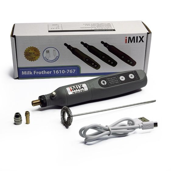 เครื่องตีฟองImlx ระบบชาร์ตพร้อมสาย USB ปรับได้5ระดับ แบบพกพา 3.7V รูปที่ 3
