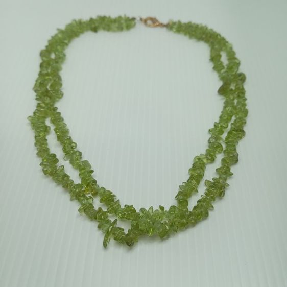 🔖สร้อย เพอริดอท เส้นคู่ งานสวย ใส่ได้หลายแบบ รูปที่ 7