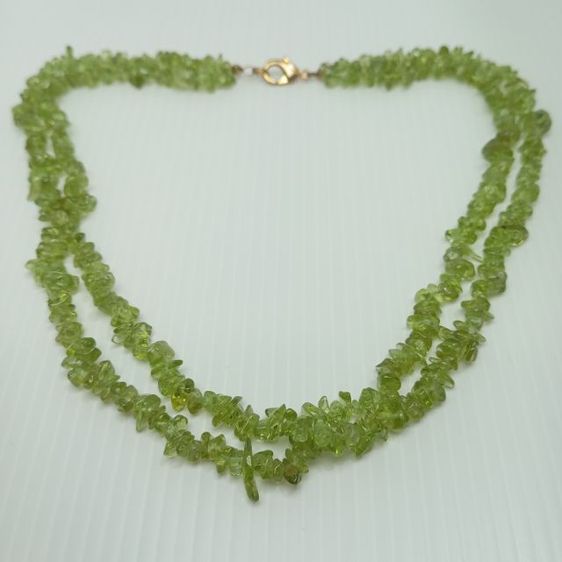 🔖สร้อย เพอริดอท เส้นคู่ งานสวย ใส่ได้หลายแบบ รูปที่ 9