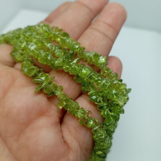 🔖สร้อย เพอริดอท เส้นคู่ งานสวย ใส่ได้หลายแบบ รูปที่ 8