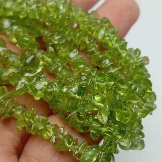 🔖สร้อย เพอริดอท เส้นคู่ งานสวย ใส่ได้หลายแบบ รูปที่ 2