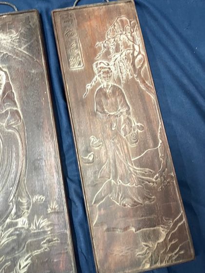 แผ่นไม้แกะสลัก หญิงงามทั้งสี่ สะสม รูปที่ 9