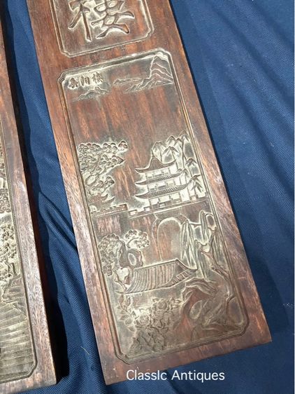 แผ่นไม้แกะสลัก สี่ฤดู สะสมA1 รูปที่ 8