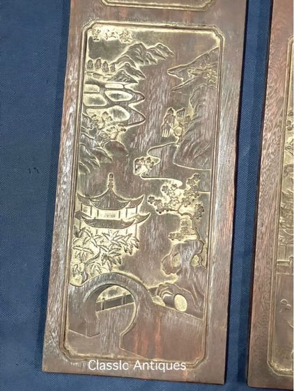 แผ่นไม้แกะสลัก สี่ฤดู สะสมA1 รูปที่ 6