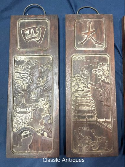 แผ่นไม้แกะสลัก สี่ฤดู สะสมA1 รูปที่ 4