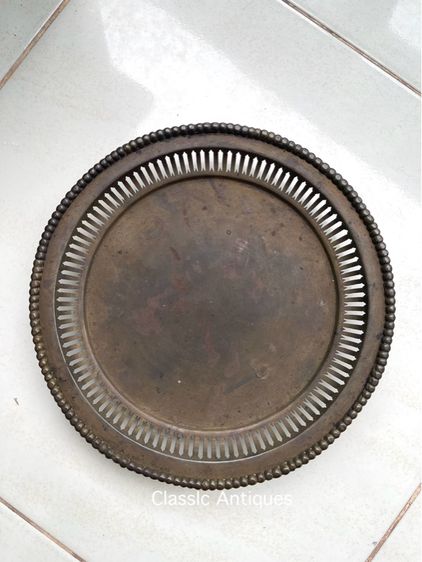 ถาด ทองเหลือง ไถงวน โบราณA2