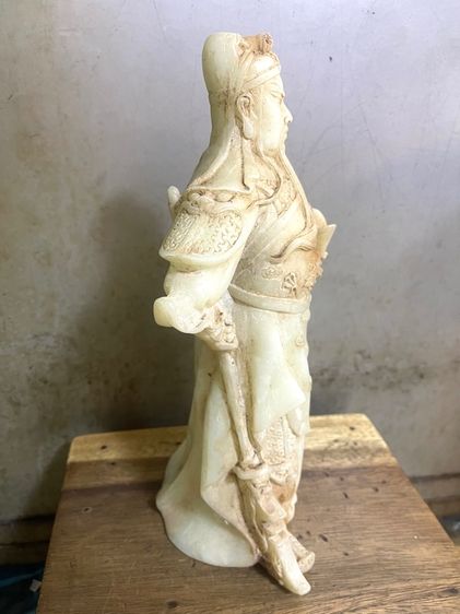 เทพเจ้า กวนอู หินแกะสลัก โบราณสะสมA1 รูปที่ 5