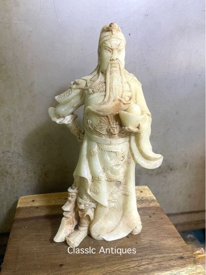 เทพเจ้า กวนอู หินแกะสลัก โบราณสะสมA1