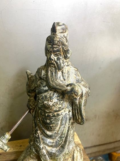 เทพเจ้า กวนอู หินแกะสลัก โบราณสะสมA2 รูปที่ 4