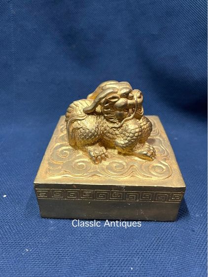 ตราประทับ สิงโตจีน กะไหล่ทอง สะสมA5 รูปที่ 5