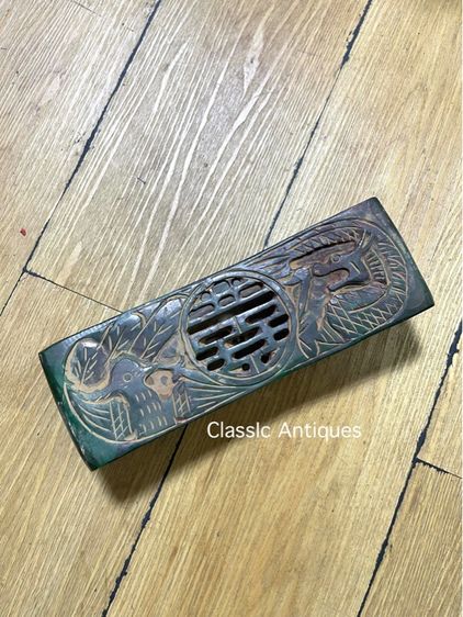 หมอนหิน แกะสลัก มังกร หงษ์ สะสม