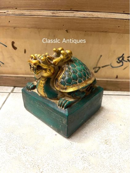 ตราประทับ เต่ามังกร หินแกะสลัก สะสม รูปที่ 6