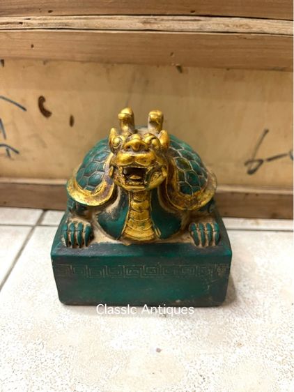 ตราประทับ เต่ามังกร หินแกะสลัก สะสม รูปที่ 2