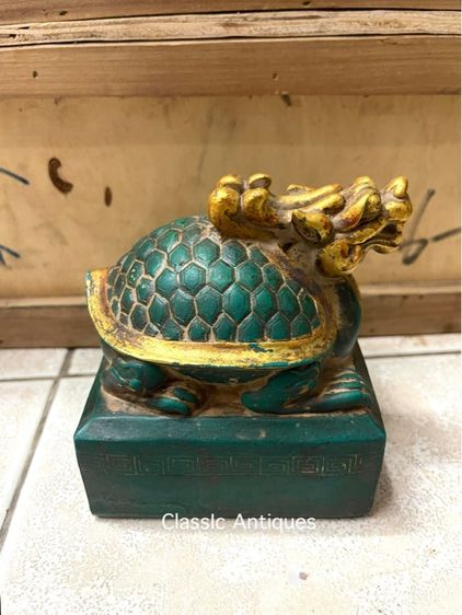 ตราประทับ เต่ามังกร หินแกะสลัก สะสม รูปที่ 4