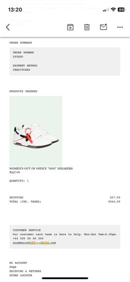 รองเท้าผ้าใบ Off-White รูปที่ 11