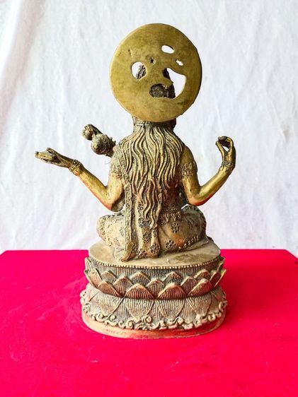 พระแม่สรัสวดี เทวีแห่งสติปัญญา วัดแขก มวกเหล็ก จ.สระบุรี ปี2563 เนื้อทองเหลือง หน้าตัก5นิ้ว รูปที่ 4