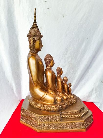 พระพุทธเจ้า 5 พระองค์ พิธีพุทธาภิเษก วัดผาซ่อนแก้ว จ.เพชรบูรณ์ ปี2565 เนื้อโลหะทองเหลือง หน้าตัก9นิ้ว รูปที่ 3