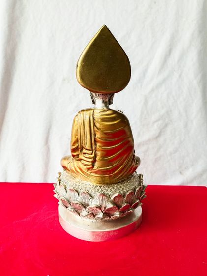 พระพุทธเจ้า นั่งประทานพร วัดเวฬุราชิน ธนบุรี ปี2519 เนื้อทองเหลือง สองกษัตริย์ หน้าตัก5นิ้ว รูปที่ 2