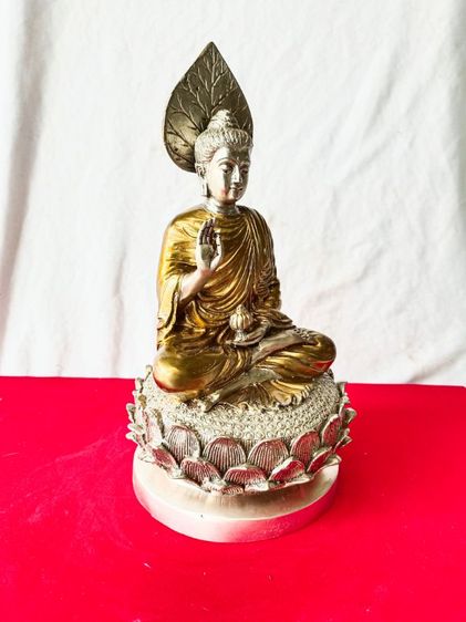 พระพุทธเจ้า นั่งประทานพร วัดเวฬุราชิน ธนบุรี ปี2519 เนื้อทองเหลือง สองกษัตริย์ หน้าตัก5นิ้ว รูปที่ 4