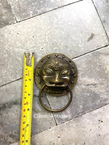 มือจับประตูหน้าสิงห์ ทองเหลือง สะสม รูปที่ 6