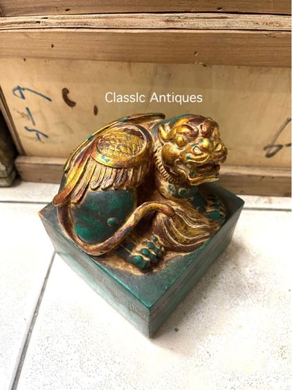 ตราประทับ สิงห์ หินแกะสลัก สะสม