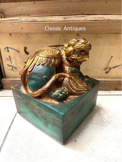 ตราประทับ สิงห์ หินแกะสลัก สะสม รูปที่ 4