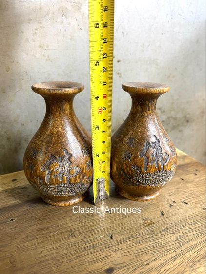 แจกัน แกะสลัก อักษรจีน สะสม รูปที่ 8