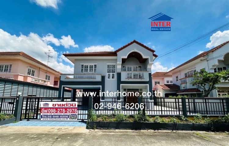 บ้านเดี่ยว 2 ชั้น 60 ตร.ว. หมู่บ้านบุรีรมย์รังสิต ลำลูกกา คลอง4 ใกล้โรงเรียนแย้มสอาดรังสิต ถนนรังสิต-นครนายก ถนนพระองค์เจ้าสายคลอง4 ลำลูกกา 