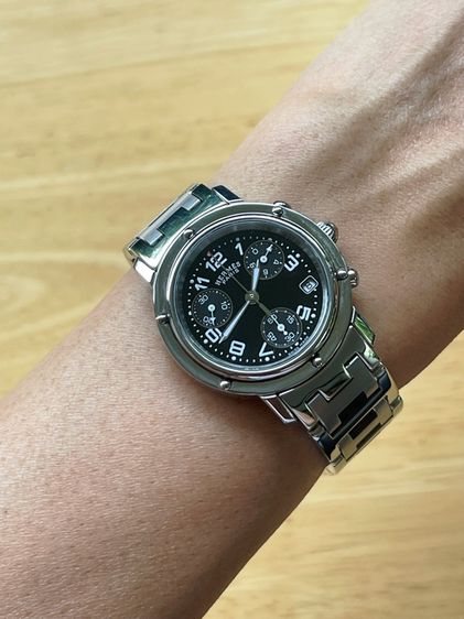 HERMES Watch Clipper Chronograph 31 mm Women s Black Dial CL1.310  รูปที่ 17