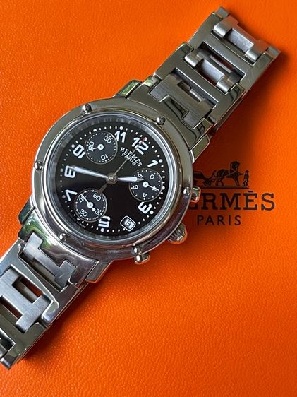 HERMES Watch Clipper Chronograph 31 mm Women s Black Dial CL1.310  รูปที่ 12
