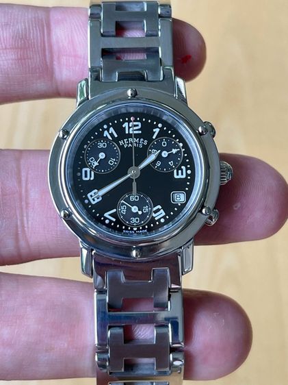 HERMES Watch Clipper Chronograph 31 mm Women s Black Dial CL1.310  รูปที่ 9