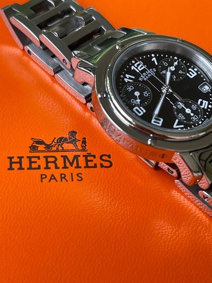 HERMES Watch Clipper Chronograph 31 mm Women s Black Dial CL1.310  รูปที่ 13