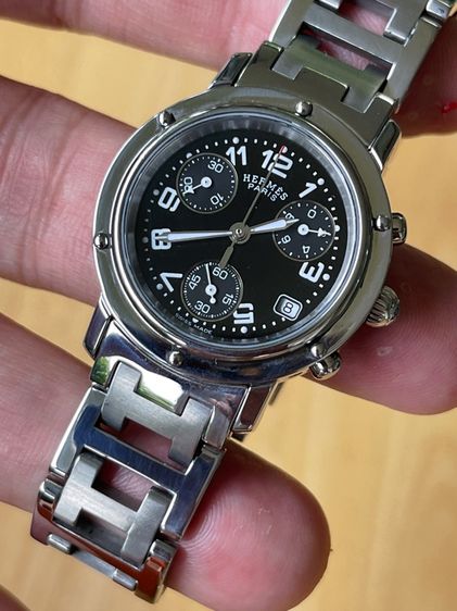 HERMES Watch Clipper Chronograph 31 mm Women s Black Dial CL1.310  รูปที่ 10